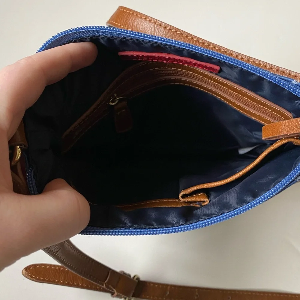 Tommy Hilfiger Blue Monogram Crossbody Bag
